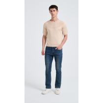 New Arrival Men's Crew Neck Hollow Pattern Worsted Silk Cashmere Sweater From Chinese Supplier