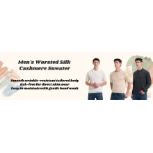Men's Worsted Silk Cashmere Sweater