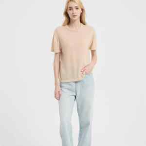 Wholesale high quality Ladies 100%Worsted Baby Cashmere Crew Neck Knitted Shirt from Chinese factory