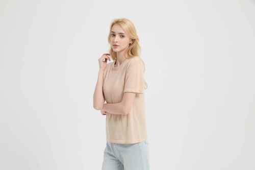 Wholesale high quality Ladies 100%Worsted Baby Cashmere Crew Neck Knitted Shirt from Chinese factory