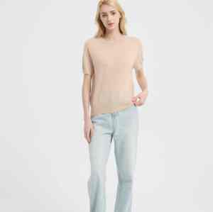 New design chinese wholesale high quality women's 100%Worsted Baby Cashmere Knitted Shirt
