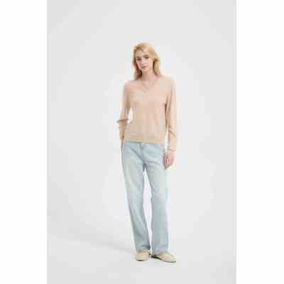 ODM Ladies 100% Worsted Baby Cashmere Sweater From Chinese Supplier