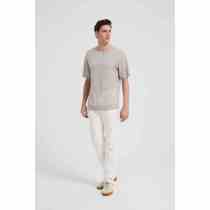 New Arrival Men's Crew Neck 100%Worsted Baby Cashmere Knitted Shirt From Chinese Supplier
