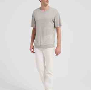 New Arrival Men's Crew Neck 100%Worsted Baby Cashmere Knitted Shirt From Chinese Supplier
