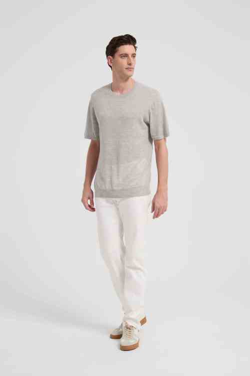 New Arrival Men's Crew Neck 100%Worsted Baby Cashmere Knitted Shirt From Chinese Supplier