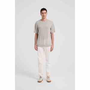 New Arrival Men's Crew Neck 100%Worsted Baby Cashmere Knitted Shirt From Chinese Supplier