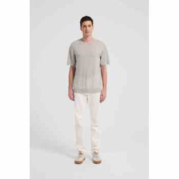New Arrival Men's Crew Neck 100%Worsted Baby Cashmere Knitted Shirt From Chinese Supplier