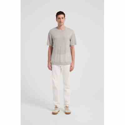 New Arrival Men's Crew Neck 100%Worsted Baby Cashmere Knitted Shirt From Chinese Supplier