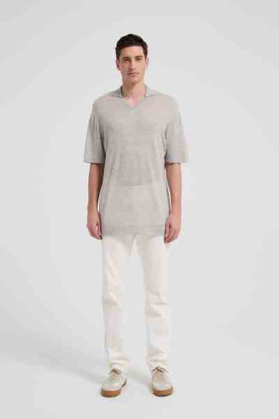 High quality men's 100%Worsted Baby cashmere polo neck shirt wholesale from China