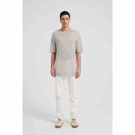 High quality men's 100%Worsted Baby cashmere polo neck shirt wholesale from China