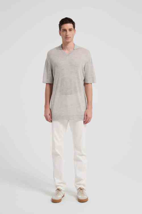 High quality men's 100%Worsted Baby cashmere polo neck shirt wholesale from China