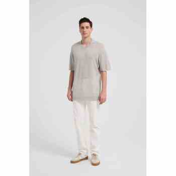 High quality men's 100%Worsted Baby cashmere polo neck shirt wholesale from China