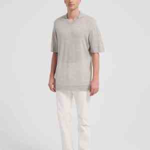 High quality men's 100%Worsted Baby cashmere polo neck shirt wholesale from China