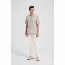 New Design ODM Man Worsted Cashmere Polo Neck Short Sleeve Sweater From China