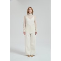 Wholesale ladies 50%Cashmere 50%PVA high neck pullover knitwear from China