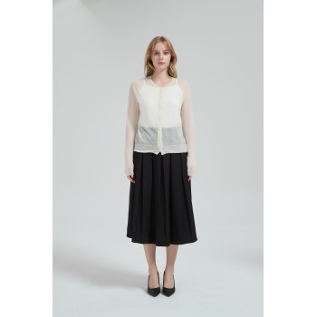 Womens' 50%Cashmere 50%PVA classic Cardigan from Chinese factory