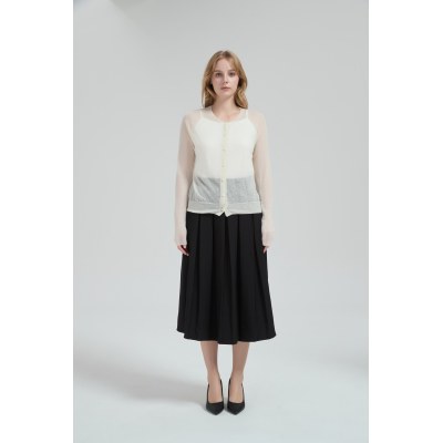 Womens' 50%Cashmere 50%PVA classic Cardigan from Chinese factory