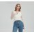Wholesale Women 50%Cashmere 50%PVA Round Neck Sweater in high quality yarns with OEM design