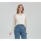 Wholesale Women 50%Cashmere 50%PVA Round Neck Sweater OEM