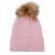 wholesale girl cashmere rib pattern hat with fur balloon in 2 colors China factory
