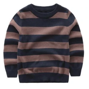 wholesale wool cashmere baby sweater with strip in two colors OEM China supplier