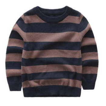 wholesale wool cashmere baby sweater with strip in two colors OEM China supplier