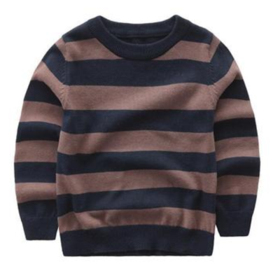 wholesale wool cashmere baby sweater with strip in two colors OEM China supplier
