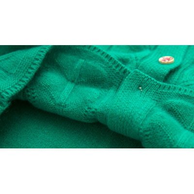 OEM Wool cashmere girl cable green thick cardigan sweater China manufacturer