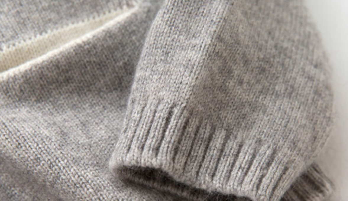 Custom design cashmere rabbit pattern grey girl cardigan sweater China ...