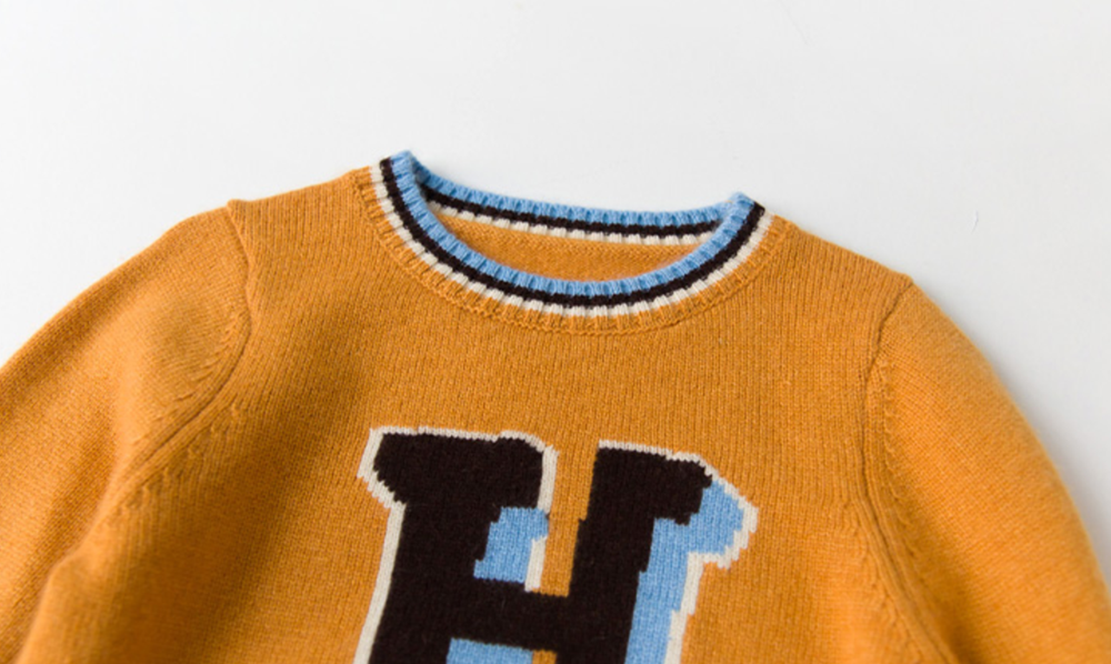maglione del ponticello del modello di parola del cashmere del ragazzo