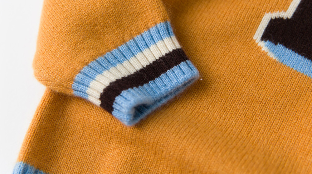 boy cashmere word pattern jumper sweater