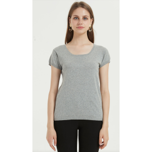 neues Design Damen T-Shirt mit Leinen Baumwollgarn