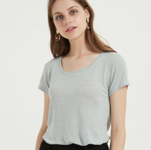 camiseta de mujer de nuevo diseño con tejido modal de algodón