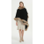 Wholesale OEM high quality wool cashmere women poncho with fur from Chinese manufacturer
