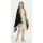 poncho donna oversize in puro cashmere con collo in pelliccia