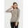 maglione donna vneck in puro cashmere con colore naturale