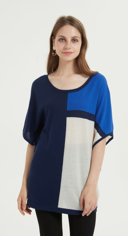 joli tshirt oversize en soie de cachemire pour femmes avec plusieurs couleurs