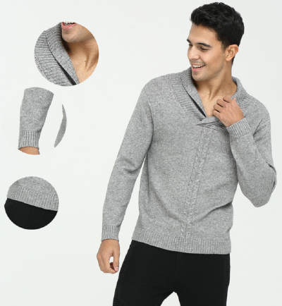 OEM design high end men's pure cashmere Vneck pullover knitwear with cheap price China manufacturer