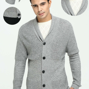 men's pure cashmere cardigan knitwear