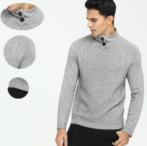 OEM China factory high quality men's pure cashmere turtleneck pullover knitwear with cheap price