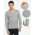 Wholesale men's pure cashmere vneck knitwear with full cable knit for fall winter China supplier