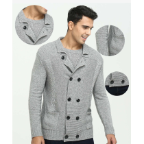 Wholesale new design men's pure cashmere coat cardigan sweater for fall winter China factorty