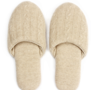 wholesale high-end lounge non-slip luxury fine wool cashmere slippers