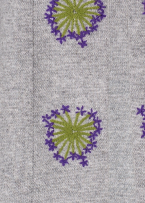 Custom design women 100% pure cashmere cardigan with hand embroidery China vendor