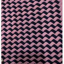 Knitted Cashmere Pattern in 100% Cashmere Yarn with new Black and Pink Stripes Design