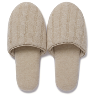 wholesale high-end lounge non-slip luxury fine wool cashmere slippers odm