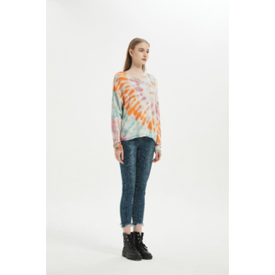 Wholesale New Arrival Women Tie Dye Wool Cashmere Pullover ODM