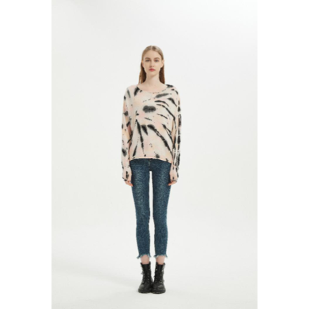 Wholesale Women New Arrival Wool Cashmere Tie Dye Pullover For Spring And Summer From China Vendor