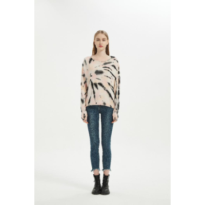 Wholesale Women New Arrival Wool Cashmere Tie Dye Pullover For Spring And Summer From China Vendor
