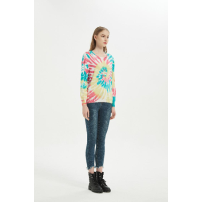 Wholesale DEC New Arrival Women Wool Cashmere Tie Dye Pullover From China Supplier